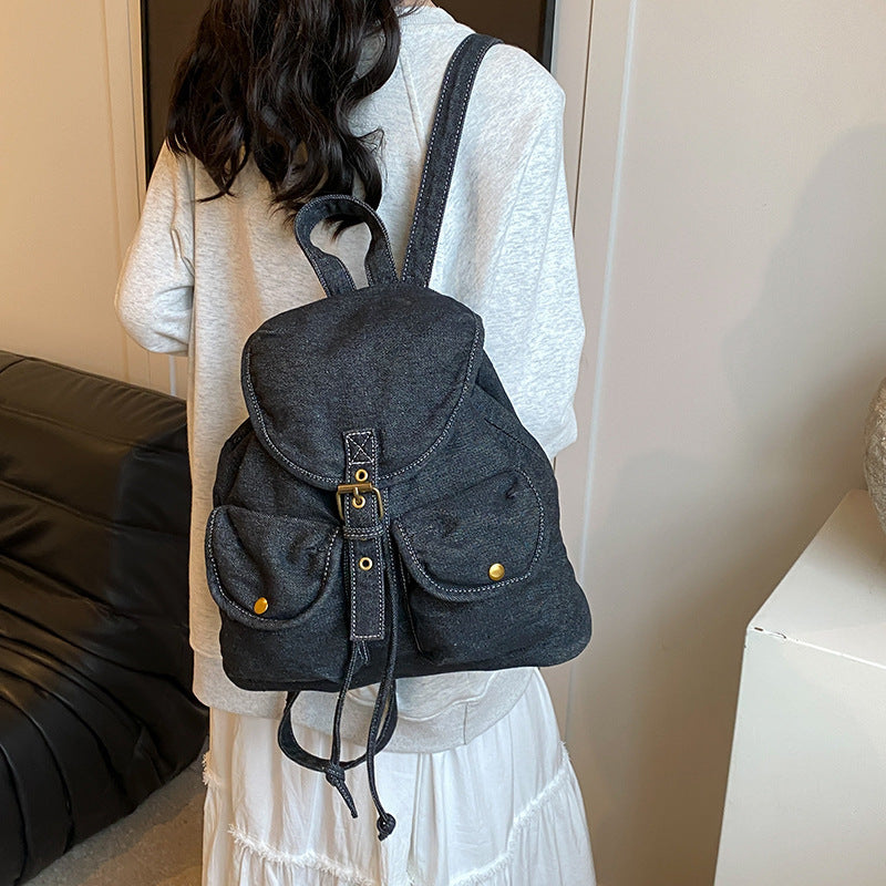 Korean Style Denim Backpack