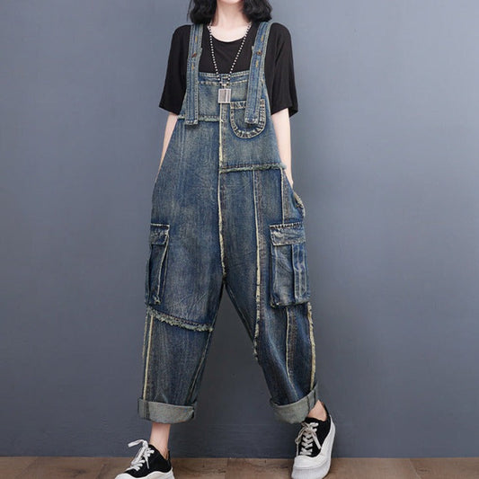 Vintage Denim Overalls Baggy Jumpsuit